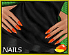 Nails Orange Diamond 42