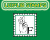 Sign Language F Stamp