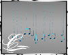 Deco music notes teal