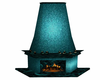 wild teal fire place