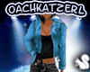 -OK- Leather Jacket Blue