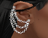 3 Silver Chains Earrings