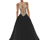 CELEBRITY GOLD BLK GOWN