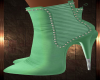 Green Studded Ankle Boot