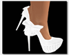 WEDDING bow heels white 
