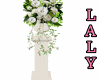 Floral Pedestal White