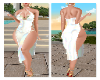 Elegant dress - wht gold