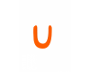 Orange Letter U