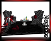Red blk ballroom chairs