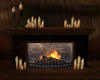 💖 Dark wood fireplace