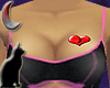 J heart breast tattoo