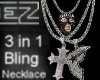 (djezc) 3 Bling necklace