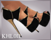 K Gale black gold heels