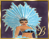 blue feather crown