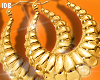 Gold Scallop Hoops