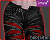 Ripped Baggy Pants Red