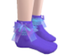 Ankle Purple Socks w/Bow