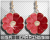 SA| Bloom Earrings Red