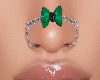 NOSE CHAIN+BOW GREEN