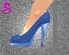 Blue High-heeled Shoes