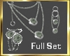 Jewelry Set Green Silve