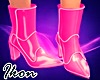 $ Pink Neon Booties