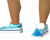 teal/blue splash sneaker