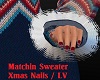 LV/Xmas Matchin Nails