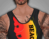 Beach Tank Ora/Blk Tatts