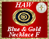 Blue & Gold Necklace F