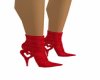 (CS)red leather boots