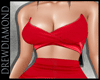 Dd-Red Crossover Dress