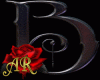 Gothic Rose Letter B