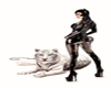 catwoman with a tiger