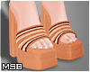 B | Brown Knitted Heels