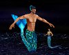 Merman Sirena Tail Blue