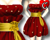 S* GiftWrapDress RedGold