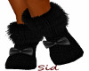 Fuzzy Black Boots