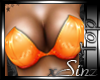 {S} ORANGE PVC BRA