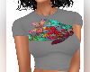 RainbowDragonflyGrayTee