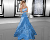 Blue Satin Gown