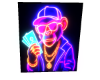 Monkey poster neon