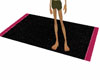 blk pink glitter rug