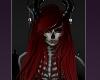 She Devil Horns Halloween Skeleton Scary Wings Dark Black