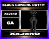BLACK COWGIRL OUTFIT