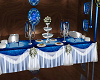 blue rose banquet table