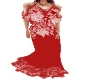 red flowered dress