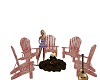 Red outdoor furniture