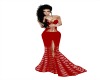 red evening gown