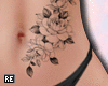 R|❥Belly Tattoo Flower